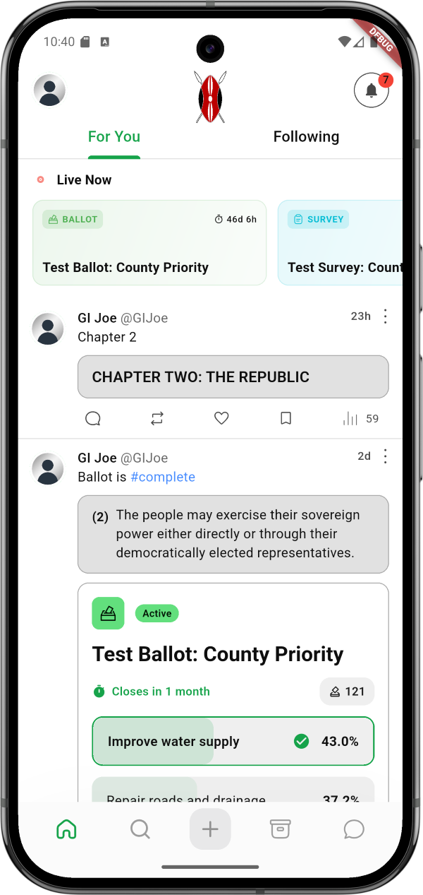 Civic Social Media Interface