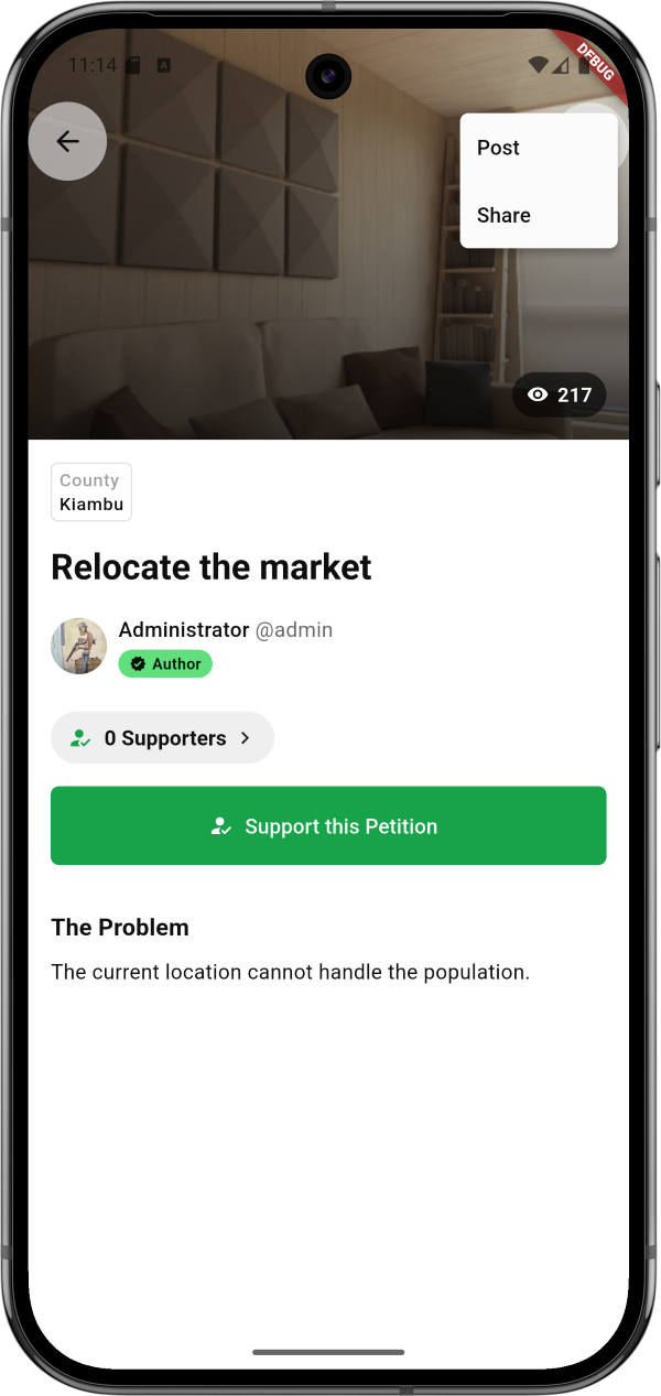 Petitions Interface