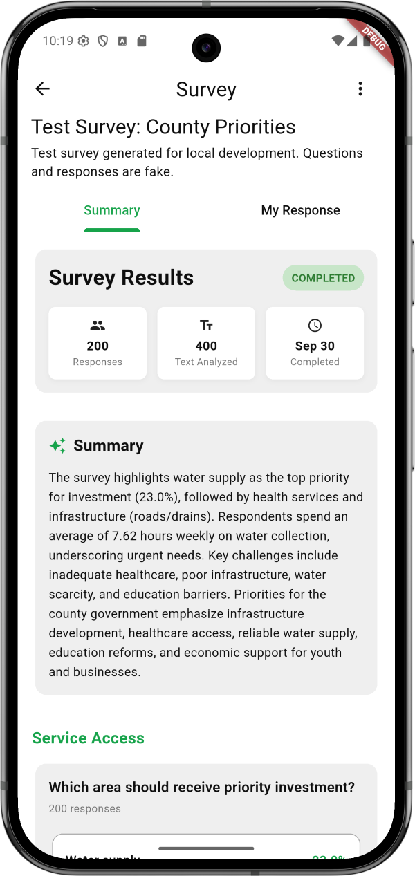 Public Surveys Interface